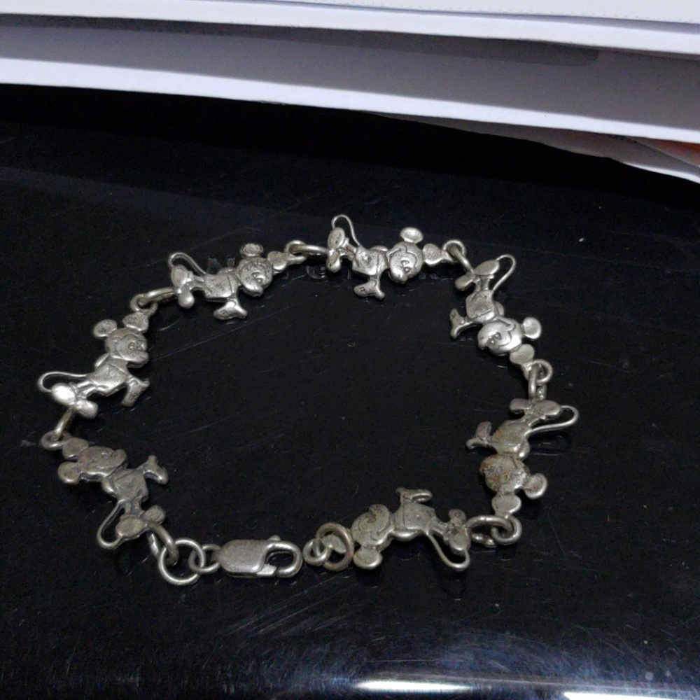 Popular cartoon inspired silver bracelet